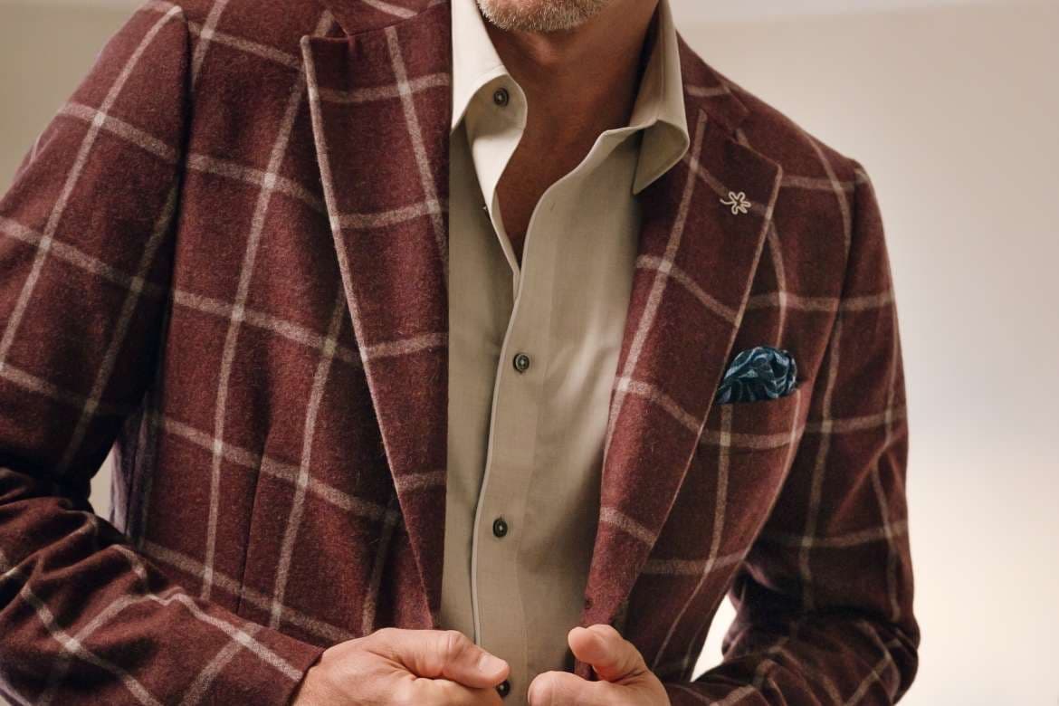 Man wearing a well-fitted custom suit.