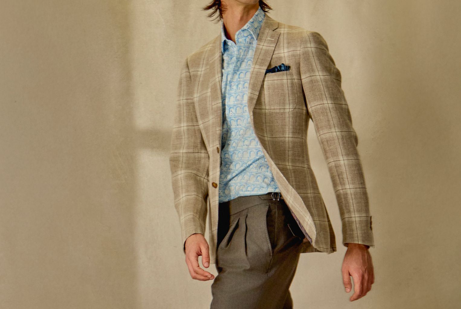 Sport coat and blazer styles on tailored menswear.